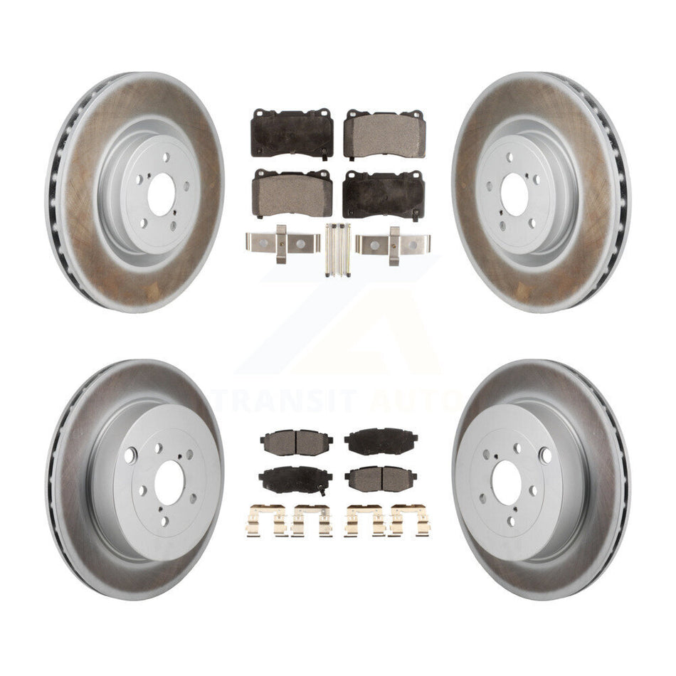 Front Rear Coat Brake Rotors Semi-Metallic Pad Kit For Subaru BRZ Base With Brembo Brakes KGF-103181