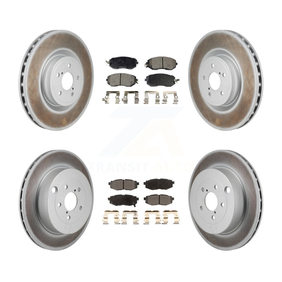 Front Rear Coated Brake Rotor Semi-Metallic Pad Kit For 2019 Toyota 86 With Brembo Brakes KGF-103182