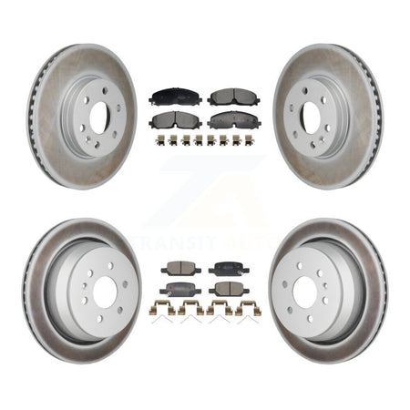 Front Rear Coat Disc Brake Rotors Semi-Metallic Pad Kit For Chevrolet Colorado GMC Canyon KGF-103193