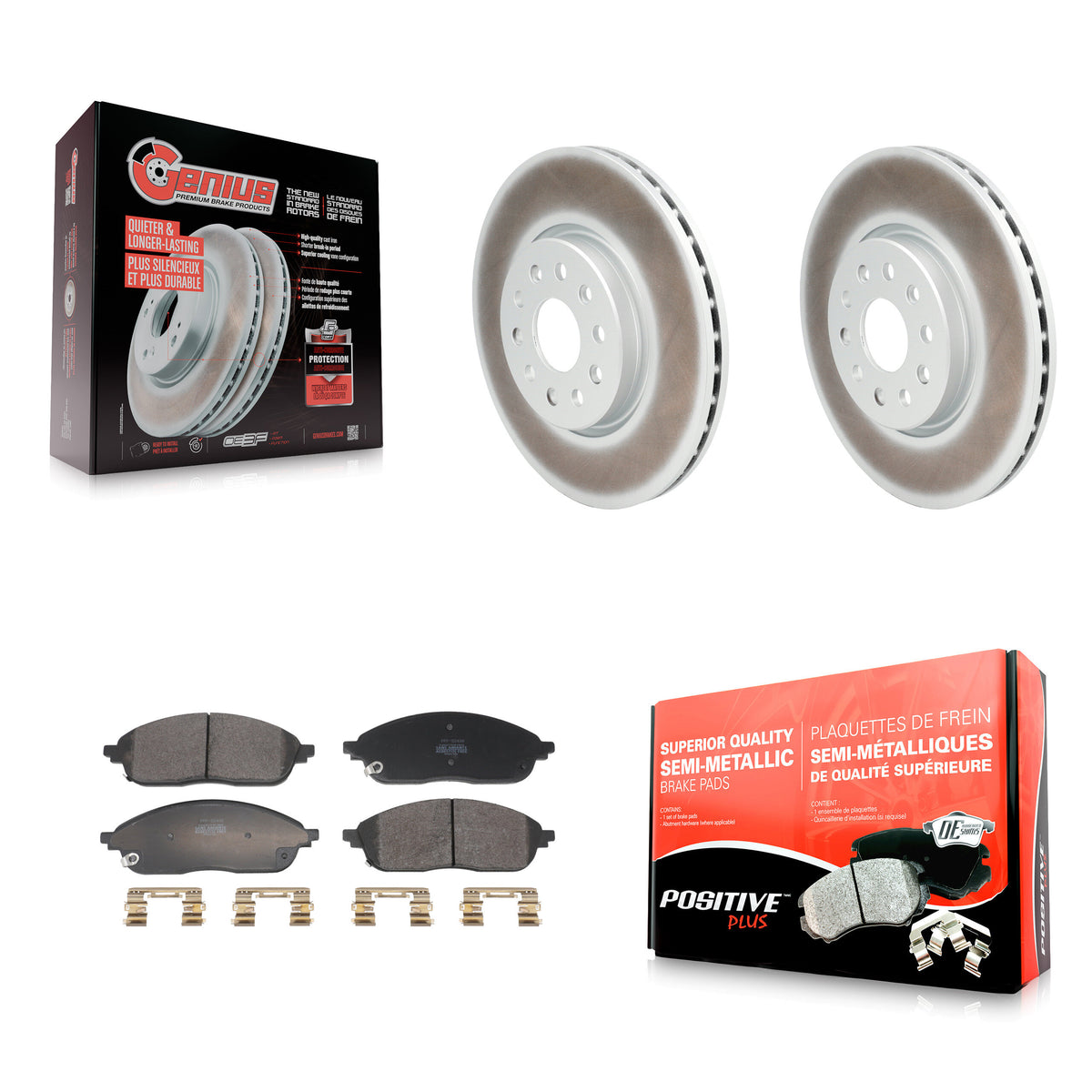 Front Coated Disc Brake Rotors And Semi-Metallic Pads Kit For Jeep Grand Cherokee L KGF-103229