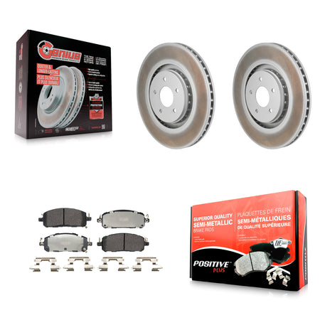 Front Coated Brake Rotor Semi-Metallic Pad Kit For Mitsubishi Outlander Nissan Pathfinder KGF-103235