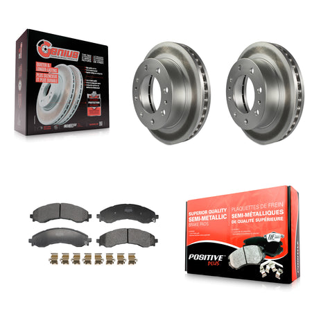 Front Coated Brake Rotor Semi-Metallic Pad Kit For GMC Chevrolet Savana 2500 Express 3500 KGF-103258