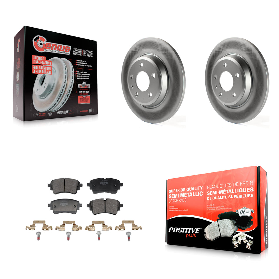 Rear Coated Disc Brake Rotors And Semi-Metallic Pads Kit For Audi A4 Quattro A5 Sportback KGF-103267