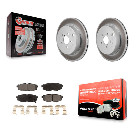 Rear Coated Brake Rotor Semi-Metallic Pad Kit For Subaru BRZ Toyota 86 With Brembo Brakes KGF-103286