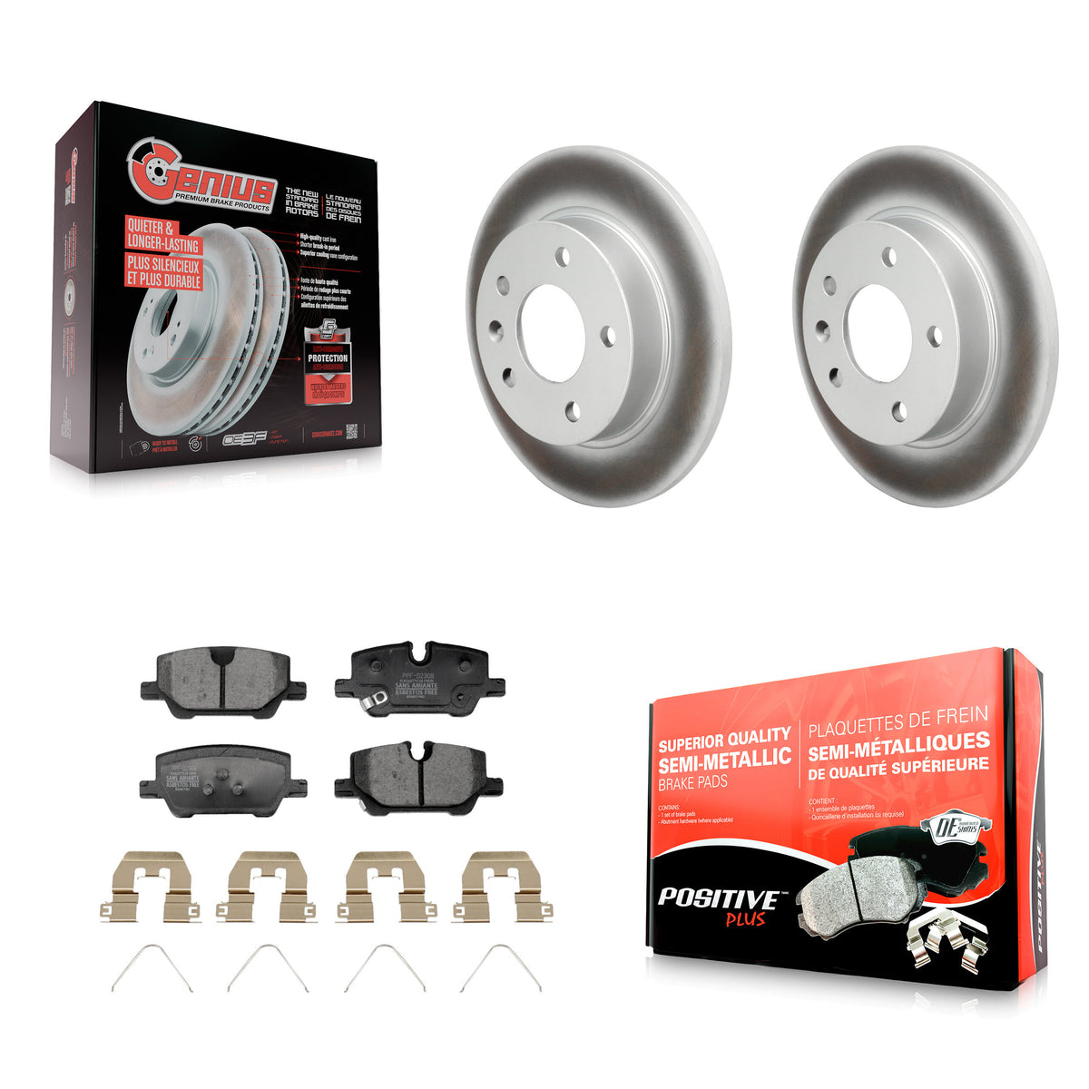 Rear Coated Brake Rotor & Semi-Metallic Pad Kit For Chevrolet Trailblazer Buick Encore GX KGF-103295