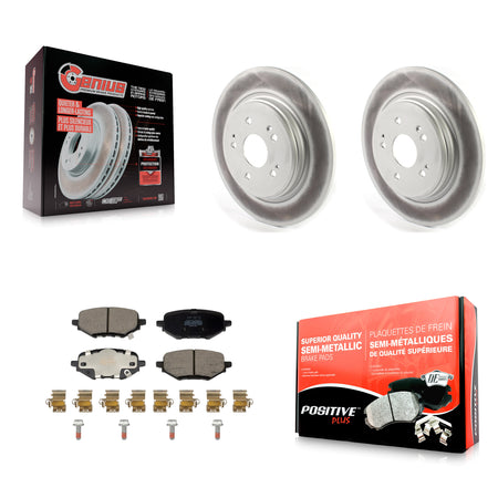 Rear Coated Disc Brake Rotors And Semi-Metallic Pads Kit For Honda HR-V Clarity KGF-103305