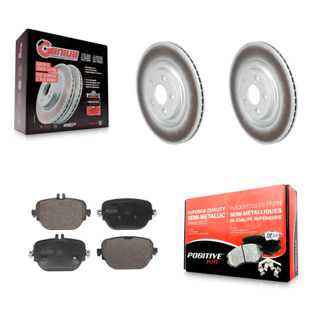 Rear Coat Brake Rotor Semi-Metallic Pad Kit For Mercedes-Benz E400 E450 E53 AMG E43 CLS53 KGF-103307