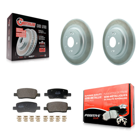 Rear Coated Brake Rotor Semi-Metallic Pad Kit For Hyundai Santa Fe Kia Sorento GAS engine KGF-103322