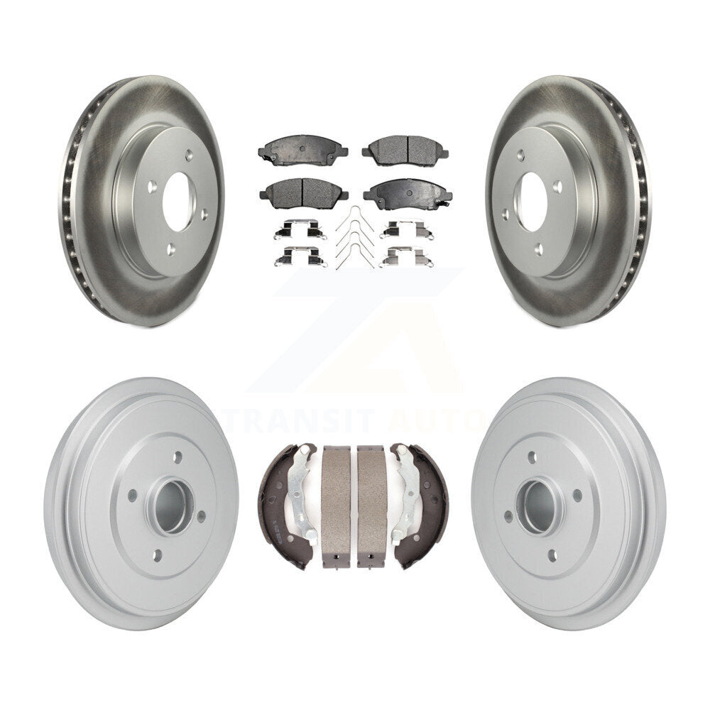 Front Rear Coated Disc Brake Rotor Semi-Metallic Pad Drum Kit For Nissan Micra Versa Note KGF-103337