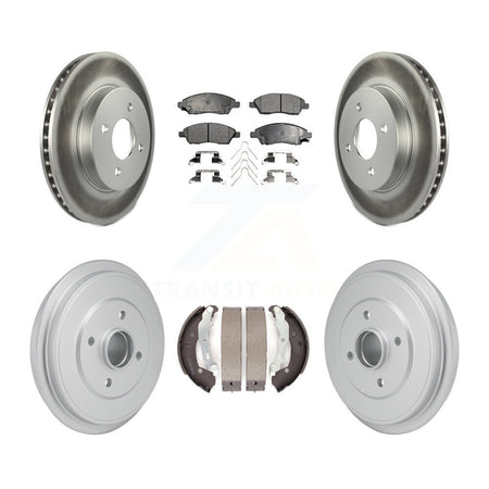 Front Rear Coated Disc Brake Rotor Semi-Metallic Pad Drum Kit For Nissan Micra Versa Note KGF-103337