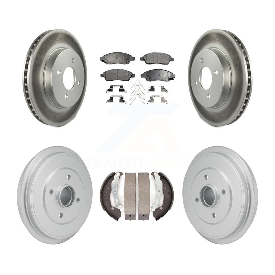 Front Rear Coated Disc Brake Rotor Semi-Metallic Pad Drum Kit For Nissan Micra Versa Note KGF-103337