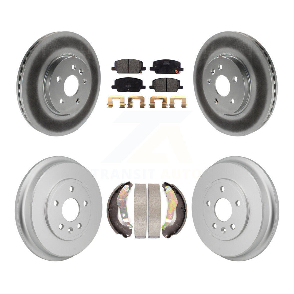 Front Rear Coated Disc Brake Rotors Semi-Metallic Pads And Drum Kit For Chevrolet Trax KGF-103338