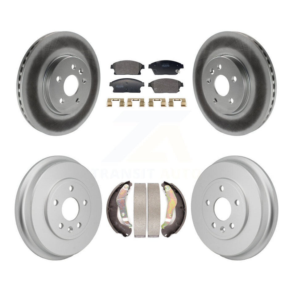Front Rear Coat Disc Brake Rotors Semi-Metallic Pad Drum Kit For 2013-2017 Chevrolet Trax KGF-103346