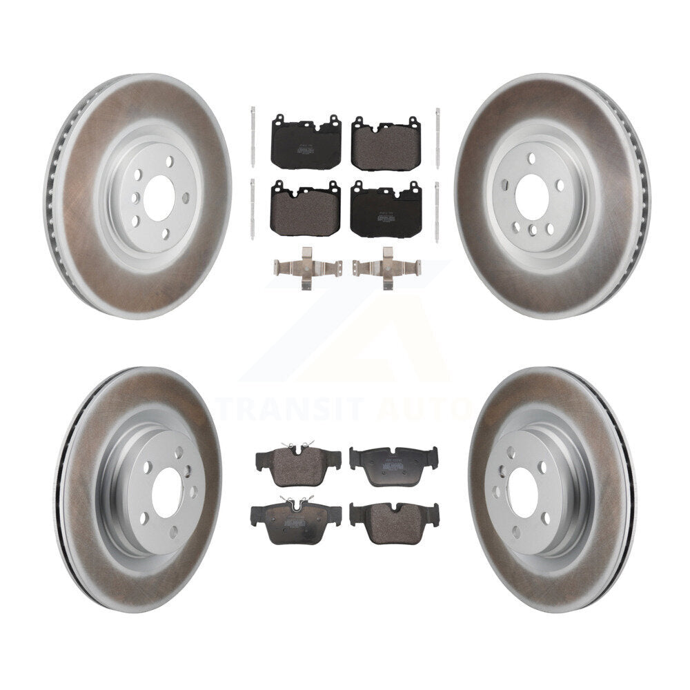 Front Rear Coated Brake Rotors Semi-Metallic Pad Kit (6Pc) For BMW X2 Mini Cooper Clubman KGF-103362