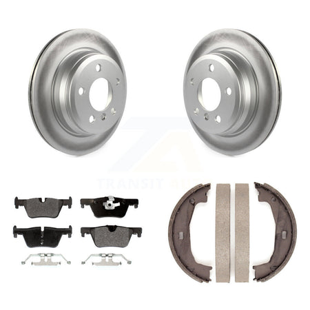 Rear Disc Coated Rotors Semi-Metallic Pads And Parking Shoes Kit For BMW 320i xDrive 428i KGF-103390