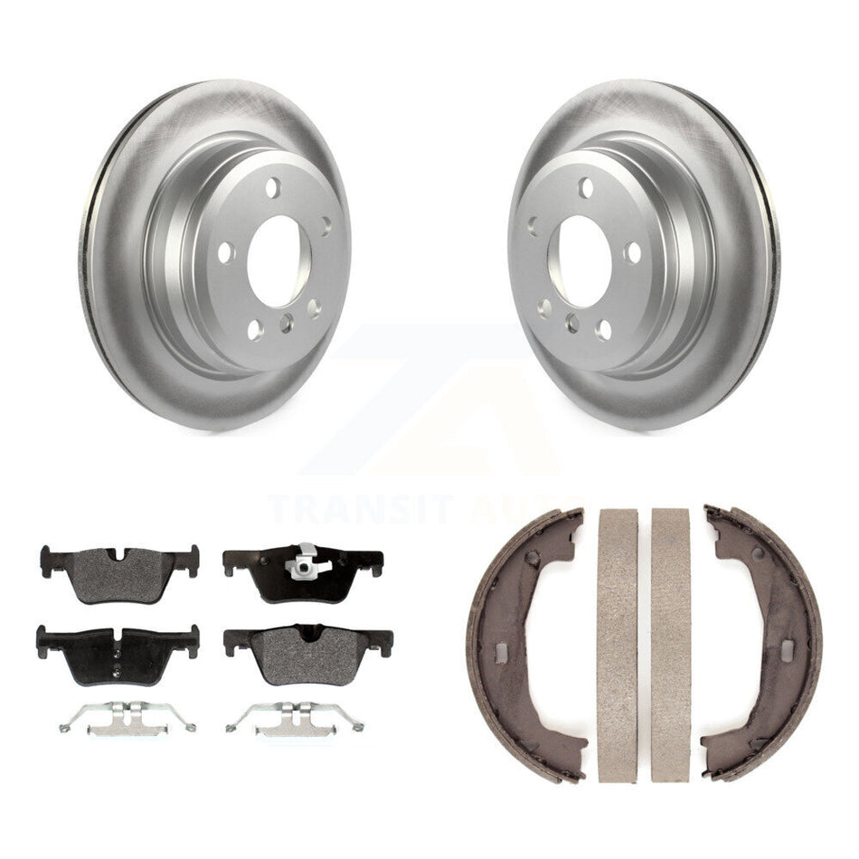 Rear Disc Coated Rotors Semi-Metallic Pads And Parking Shoes Kit For BMW 320i xDrive 428i KGF-103390