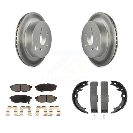 Rear Disc Coated Rotors Semi-Metallic Pads And Parking Shoes Kit For Subaru Forester 2.0L KGF-103681