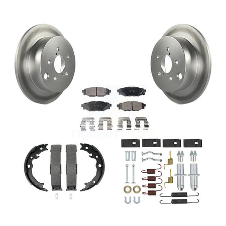 Rear Disc Coated Rotors Semi-Metallic Pads Parking Shoes Hardware Kit For Subaru Impreza KGF-103922