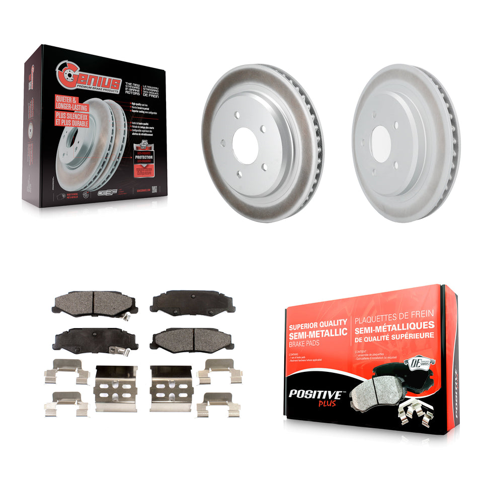 Rear Coated Disc Brake Rotors And Semi-Metallic Pads Kit For 1997-2004 Chevrolet Corvette KGF-104030