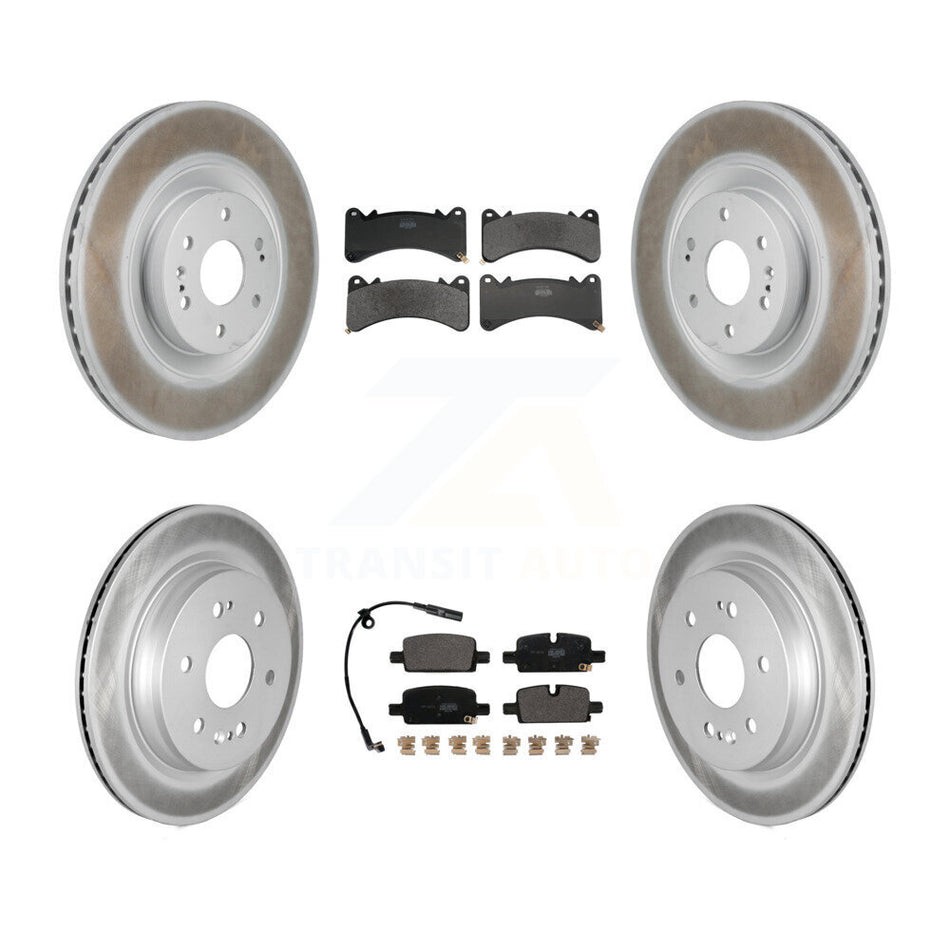 Front Rear Coat Brake Rotor Semi-Metallic Pad Kit For GMC Sierra 1500 Chevrolet Silverado KGF-104033