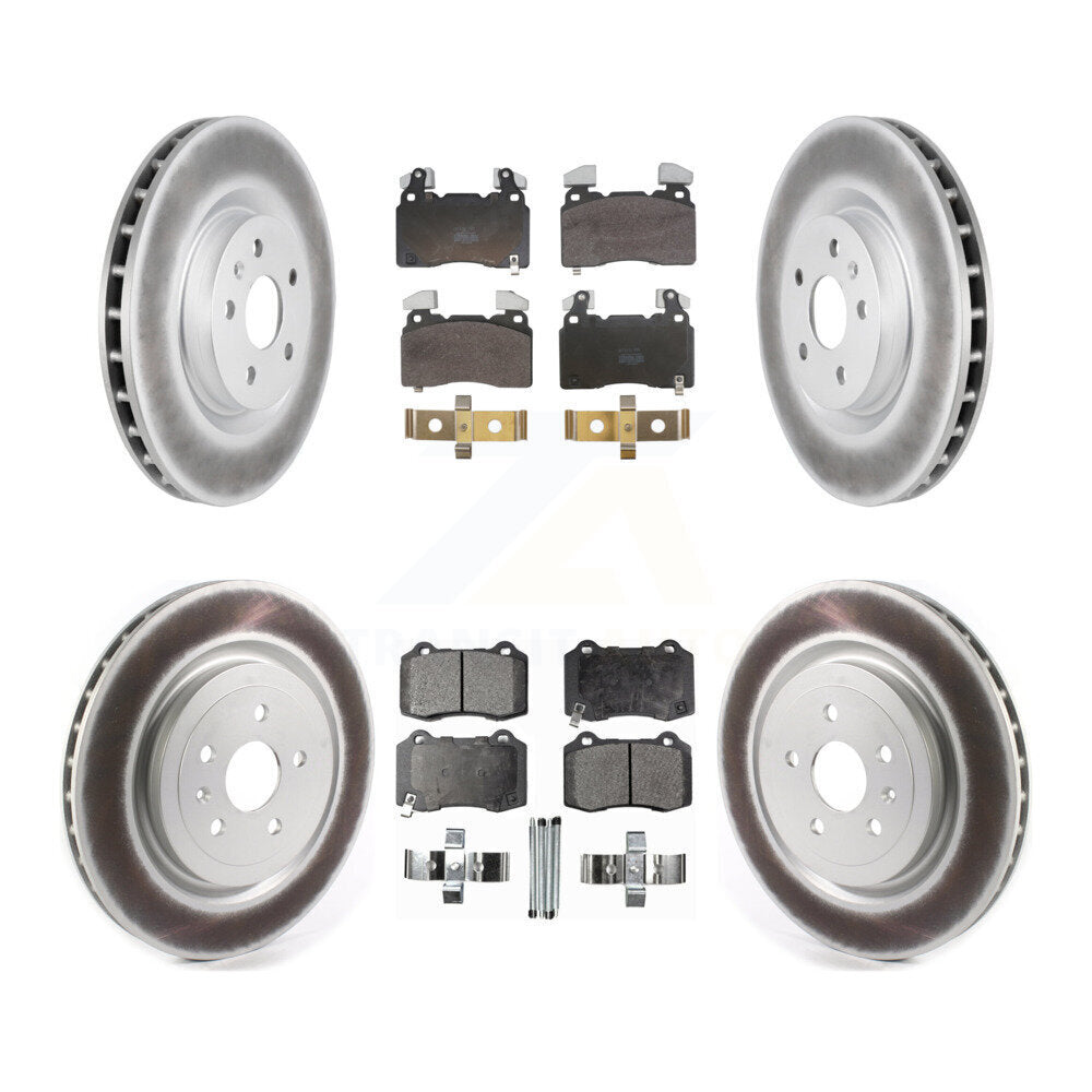 Front Rear Coat Disc Brake Rotors Semi-Metallic Pad Kit For 2010-2015 Chevrolet Camaro SS KGF-104041