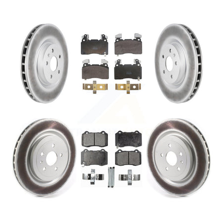 Front Rear Coat Disc Brake Rotors Semi-Metallic Pad Kit For 2010-2015 Chevrolet Camaro SS KGF-104041