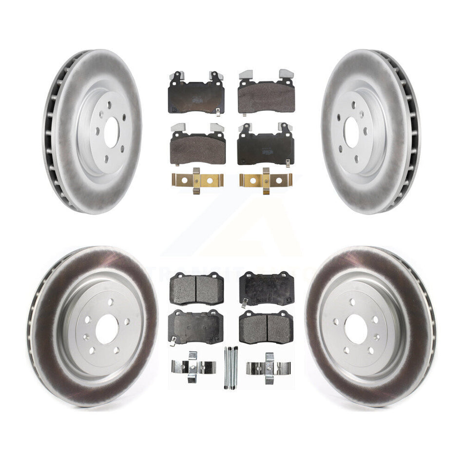 Front Rear Coat Disc Brake Rotors Semi-Metallic Pad Kit For 2010-2015 Chevrolet Camaro SS KGF-104041