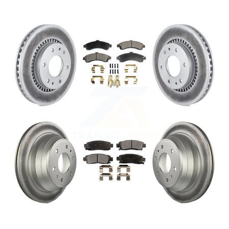 Front Rear Coat Brake Rotor Semi-Metallic Pad Kit For Isuzu Ascender With 3rd Row Seating KGF-104043