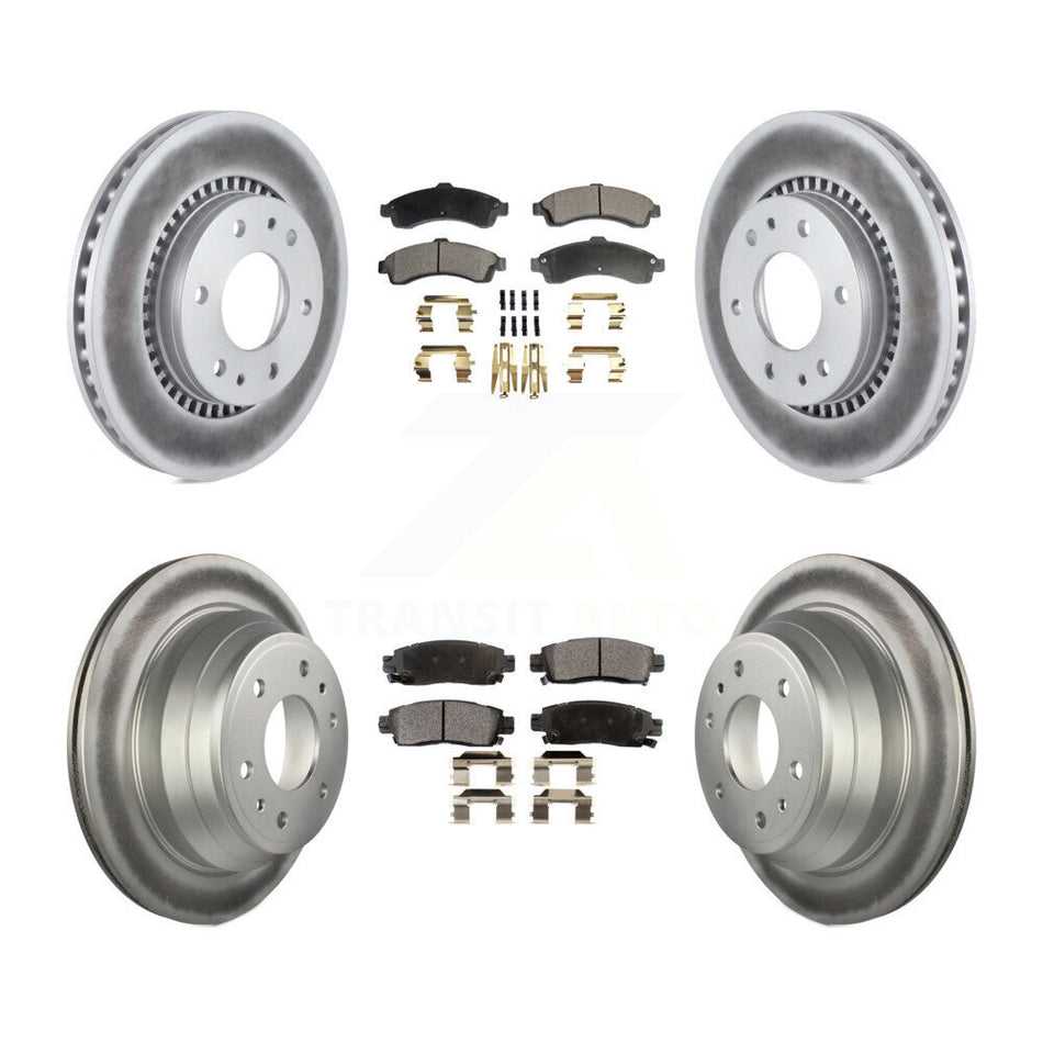 Front Rear Coat Brake Rotor Semi-Metallic Pad Kit For Isuzu Ascender With 3rd Row Seating KGF-104043