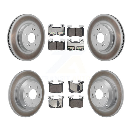 Front Rear Coat Brake Rotor Semi-Metallic Pad Kit For Genesis G70 2.0L With Brembo Brakes KGF-104047