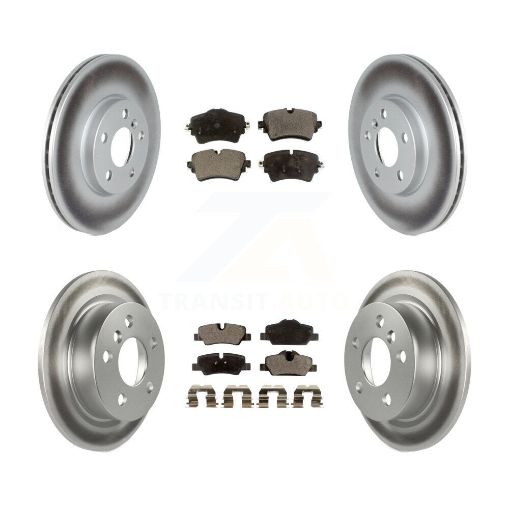 Front Rear Coat Brake Rotors Semi-Metallic Pad Kit For 2022 Mini Cooper S with GAS engine KGF-104048