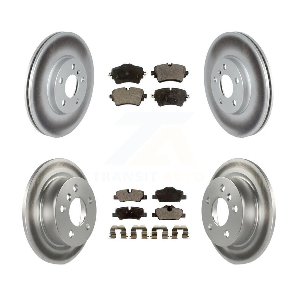 Front Rear Coat Brake Rotors Semi-Metallic Pad Kit For 2022 Mini Cooper S with GAS engine KGF-104048