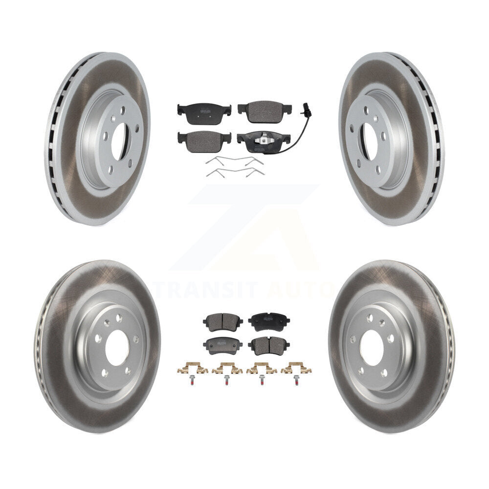 Front Rear Coated Disc Brake Rotors And Semi-Metallic Pads Kit For Audi A5 Quattro KGF-104052