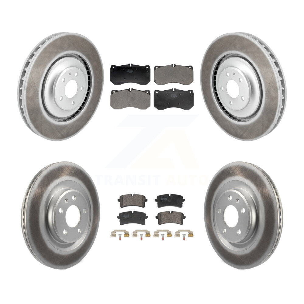 Front Rear Coated Disc Brake Rotors And Semi-Metallic Pads Kit For Audi A7 Quattro KGF-104055
