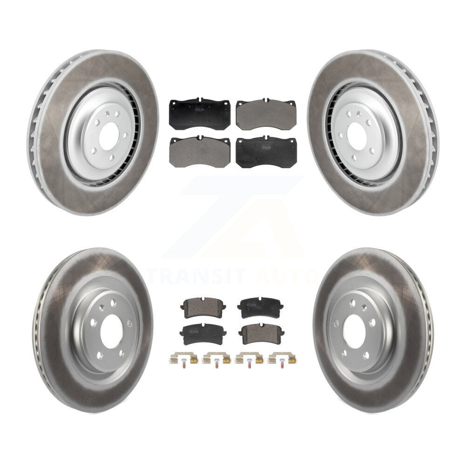Front Rear Coated Disc Brake Rotors And Semi-Metallic Pads Kit For Audi A7 Quattro KGF-104055