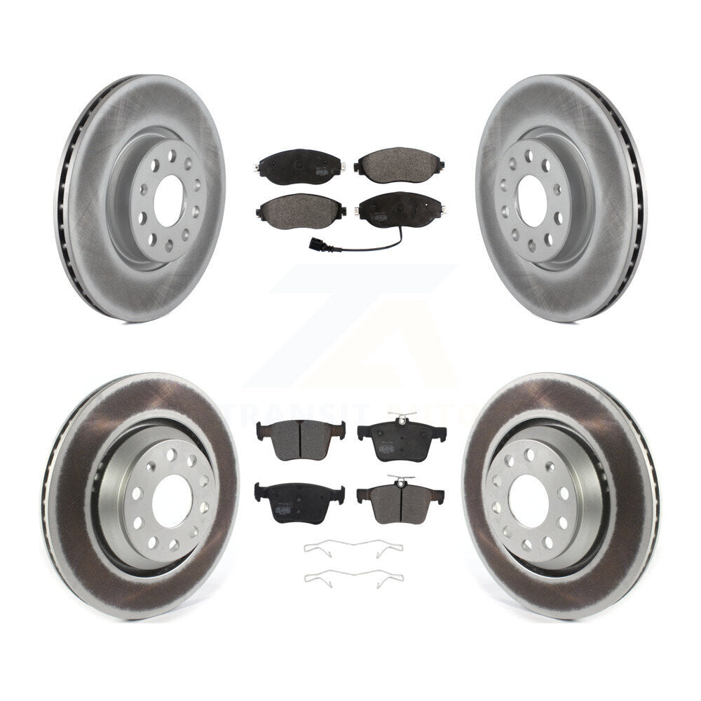 Front Rear Coated Brake Rotor Semi-Metallic Pad Kit For Volkswagen Arteon Audi A3 Quattro KGF-104062