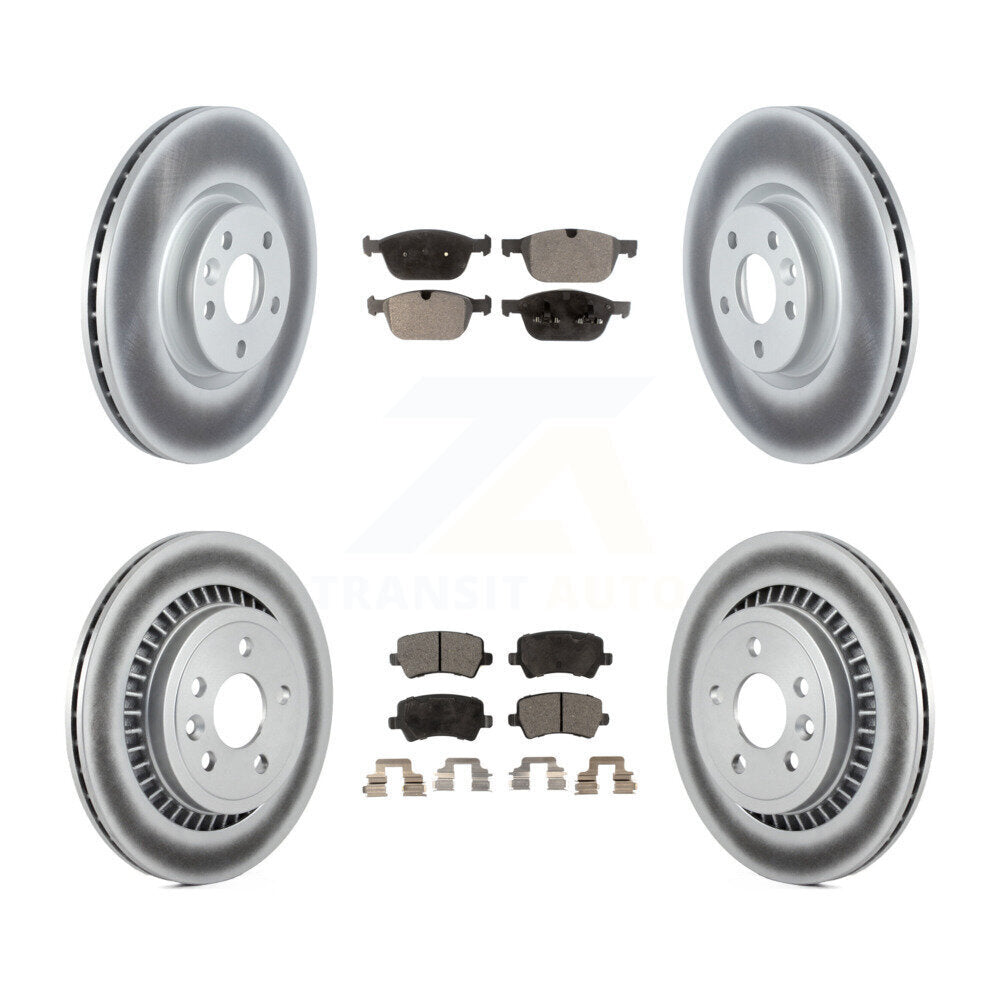 Front Rear Coated Brake Rotor Semi-Metallic Pad Kit For Volvo XC60 To Chassis VIN #785803 KGF-104066