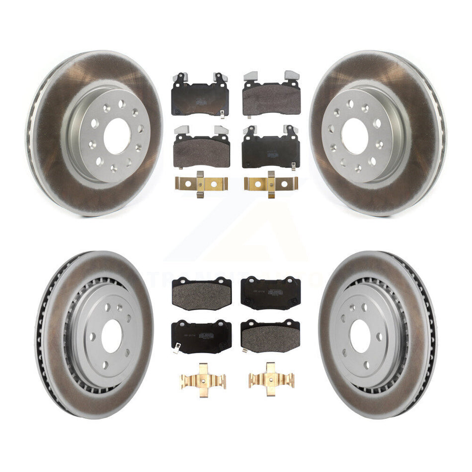 Front Rear Coat Brake Rotor Semi-Metallic Pad Kit For Chevrolet Camaro With Brembo Brakes KGF-104070