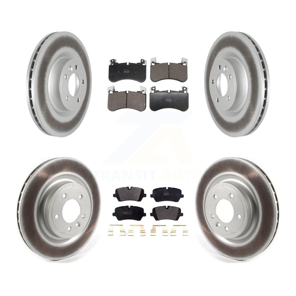 Front Rear Coated Disc Brake Rotors And Semi-Metallic Pads Kit For Land Rover Discovery KGF-104072