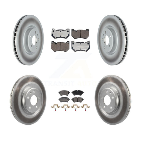 Front Rear Coated Disc Brake Rotors And Semi-Metallic Pads Kit For Audi Q5 KGF-104073