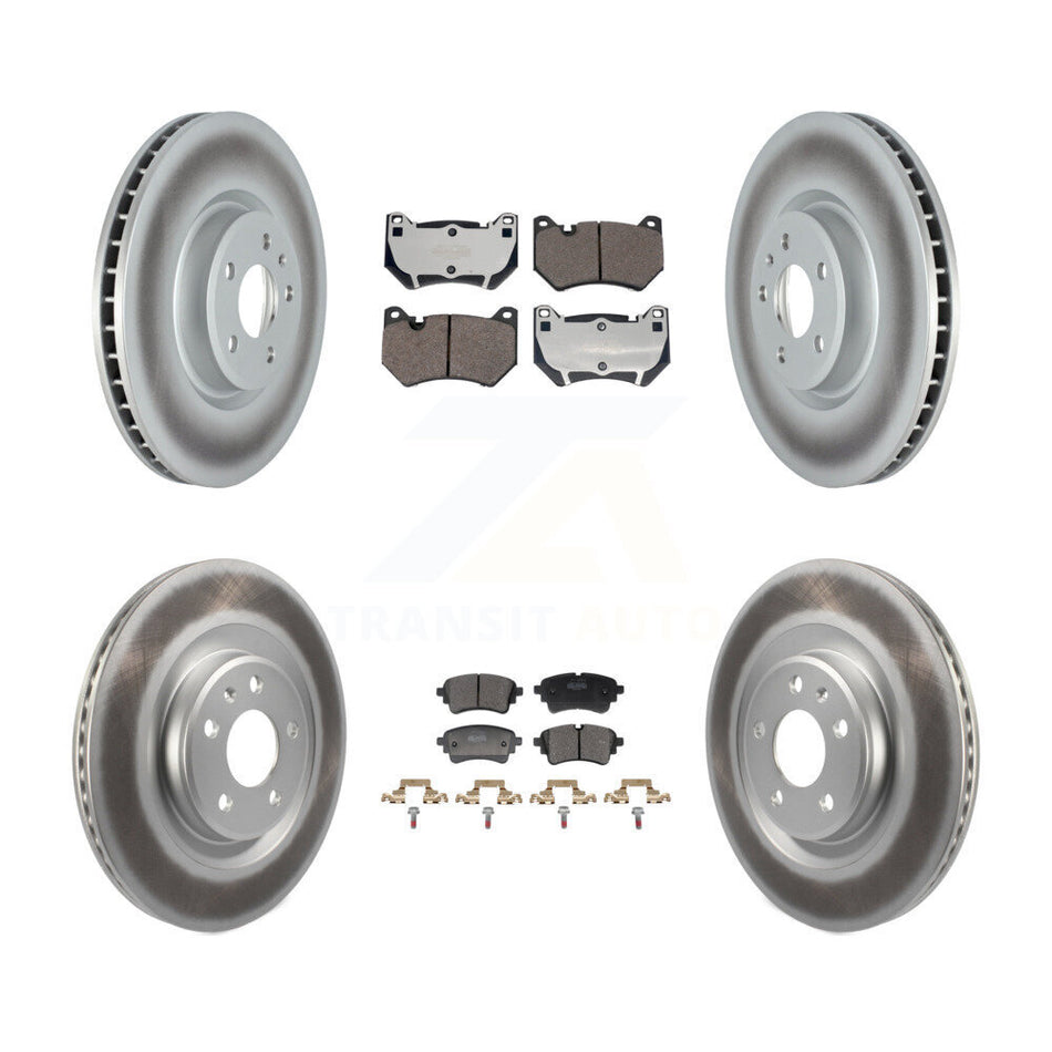 Front Rear Coated Disc Brake Rotors And Semi-Metallic Pads Kit For Audi Q5 KGF-104073