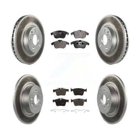 Front Rear Coated Disc Brake Rotors And Semi-Metallic Pad Kit For Land Rover Range Evoque KGF-104075