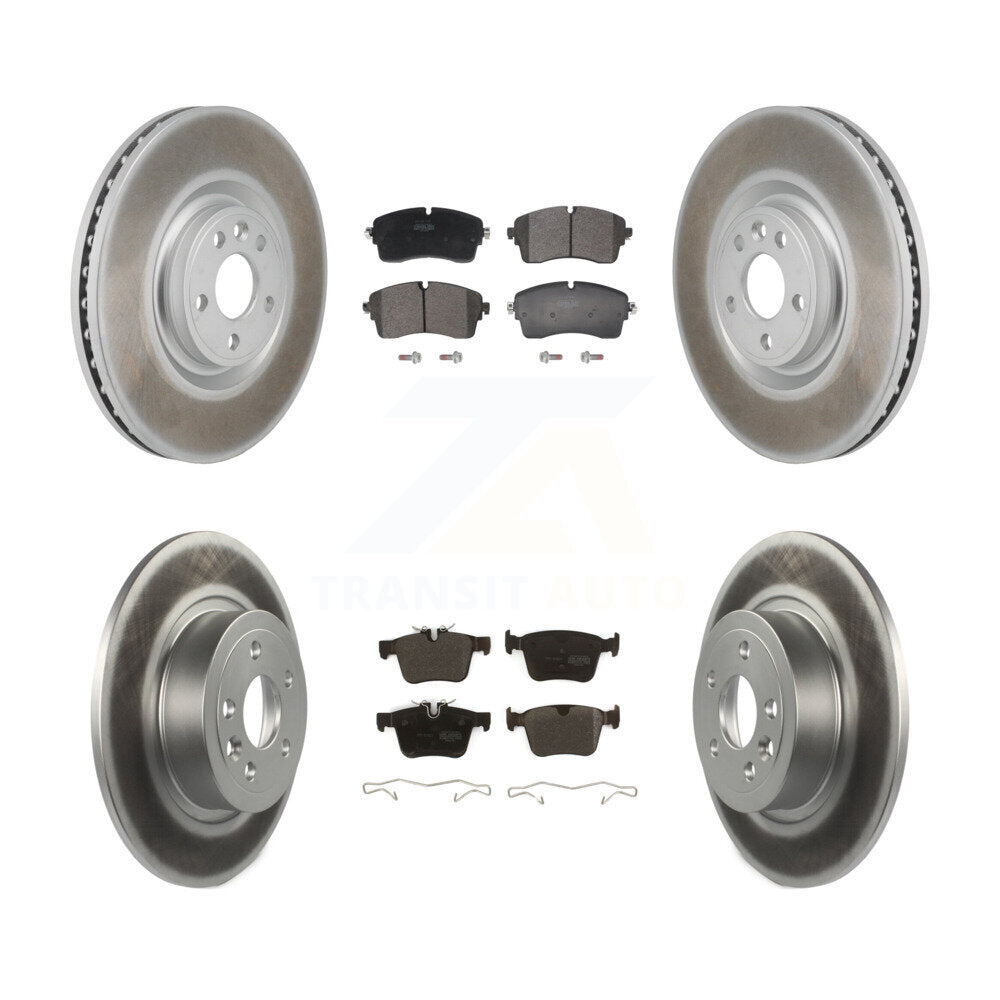 Front Rear Coated Disc Brake Rotors And Semi-Metallic Pad Kit For Land Rover Range Evoque KGF-104076