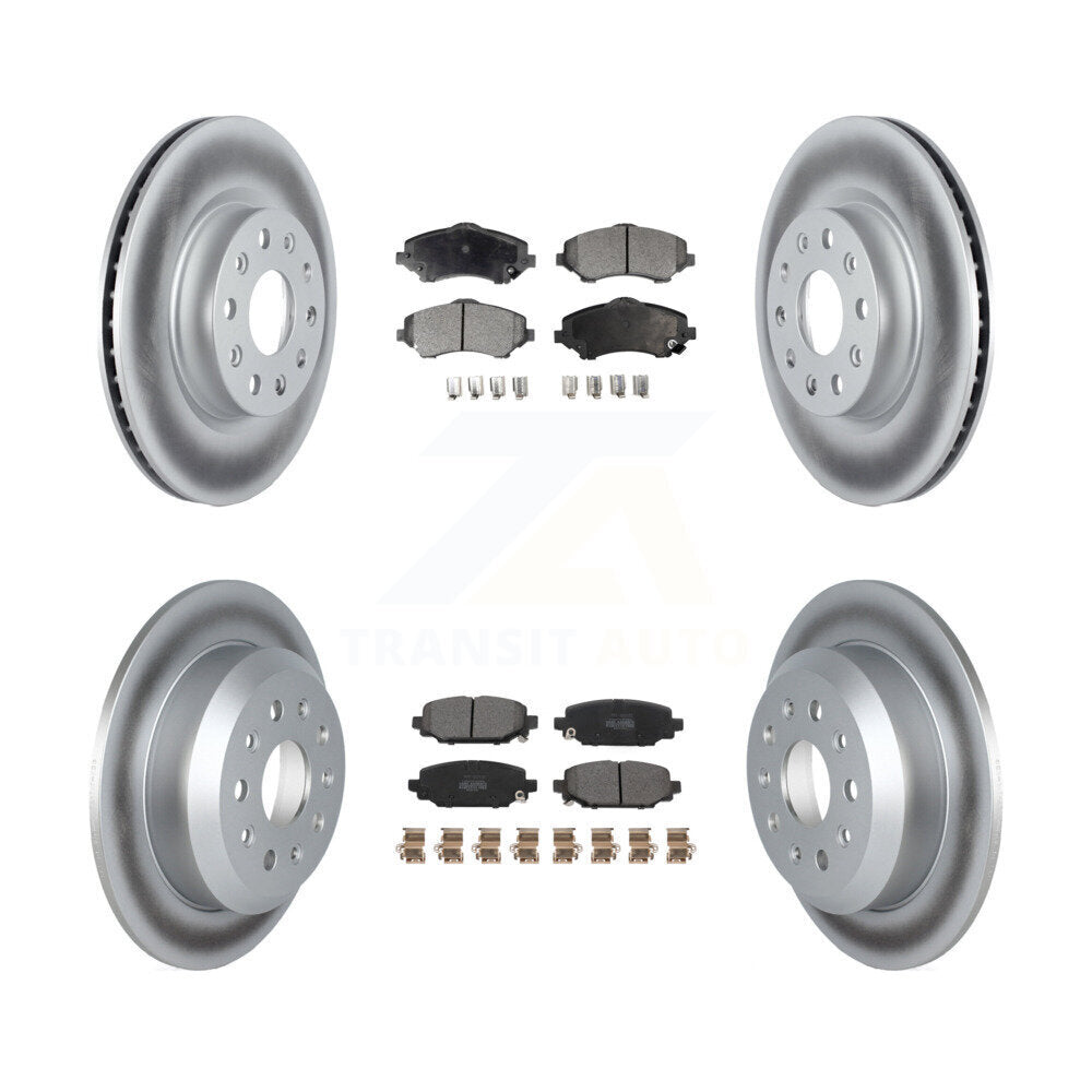 Front Rear Coat Disc Brake Rotors Semi-Metallic Pad Kit For 2018-2020 Jeep Wrangler Sport KGF-104084