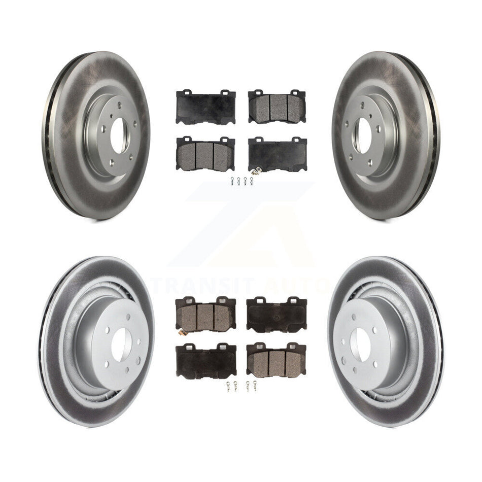Front Rear Coat Brake Rotor Semi-Metallic Pad Kit For INFINITI G37 AWD With Brembo Brakes KGF-104089