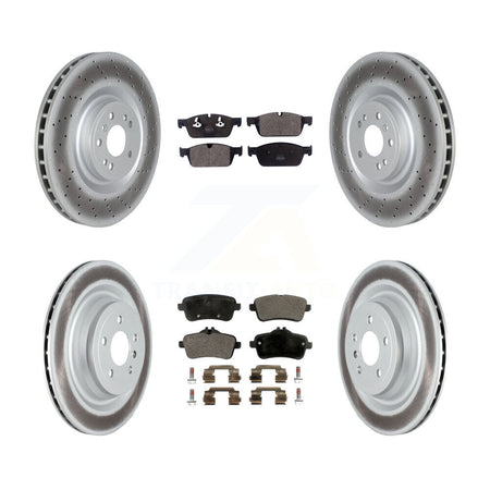 Front Rear Coated Brake Rotor & Semi-Metallic Pad Kit For Mercedes-Benz GL350 GL550 GL450 KGF-104092
