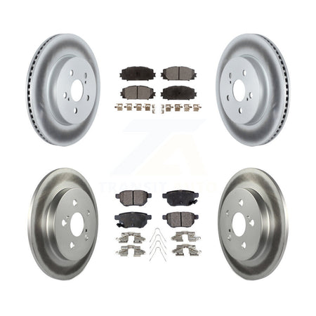 Front Rear Coat Brake Rotors Semi-Metallic Pad Kit For 2019 Toyota Prius Prime From 05 19 KGF-104098