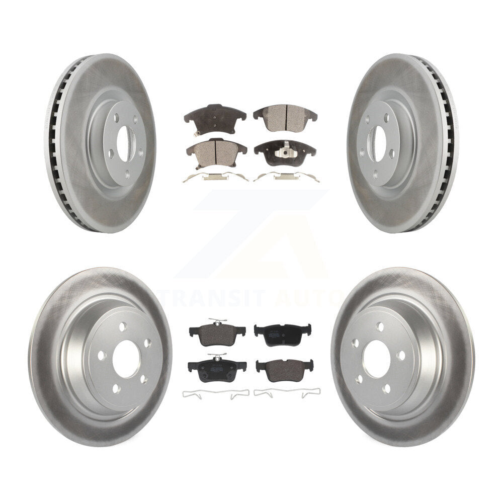 Front Rear Coat Brake Rotors Semi-Metallic Pad Kit For 19-20 Ford Police Responder Hybrid KGF-104102