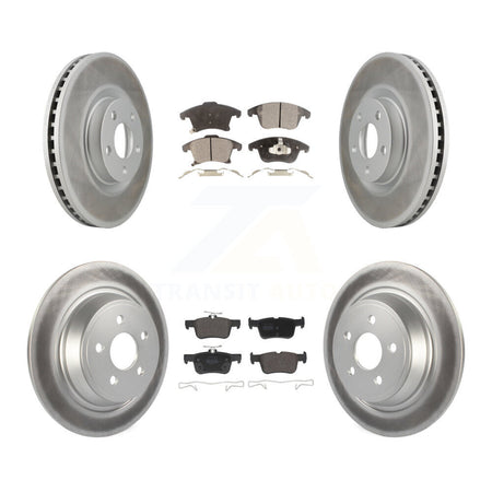 Front Rear Coat Brake Rotors Semi-Metallic Pad Kit For 19-20 Ford Police Responder Hybrid KGF-104102