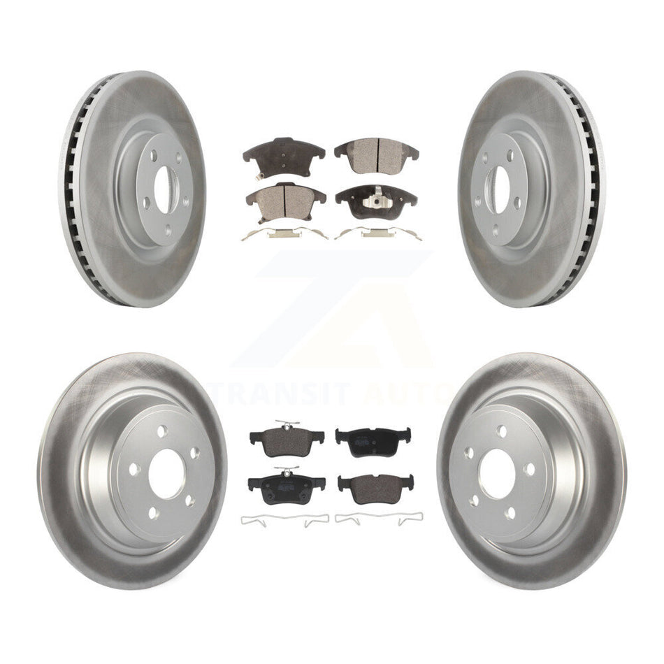 Front Rear Coat Brake Rotors Semi-Metallic Pad Kit For 19-20 Ford Police Responder Hybrid KGF-104102